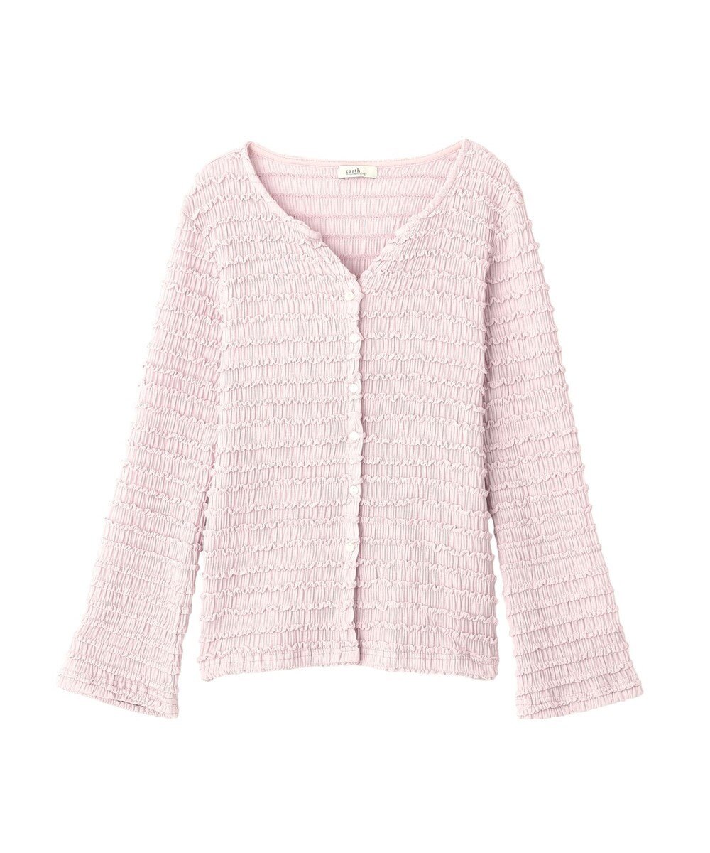 earth music&ecology 【予約】シャーリングカットカーディガン 