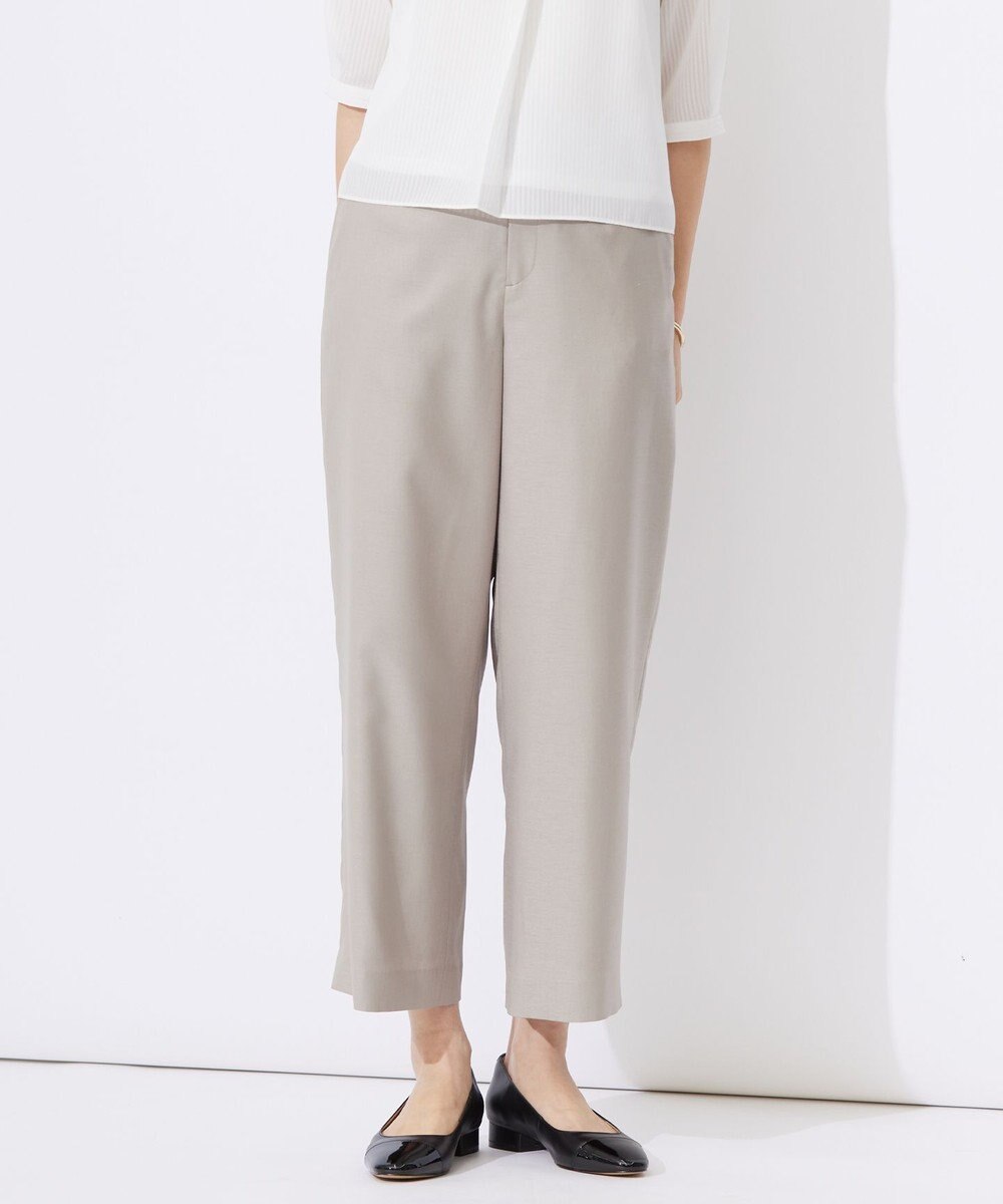 J.PRESS LADIES 【セットアップ対応・洗える・UVケア・速乾】 OXIJEWELストレッチ セミワイド パンツ 