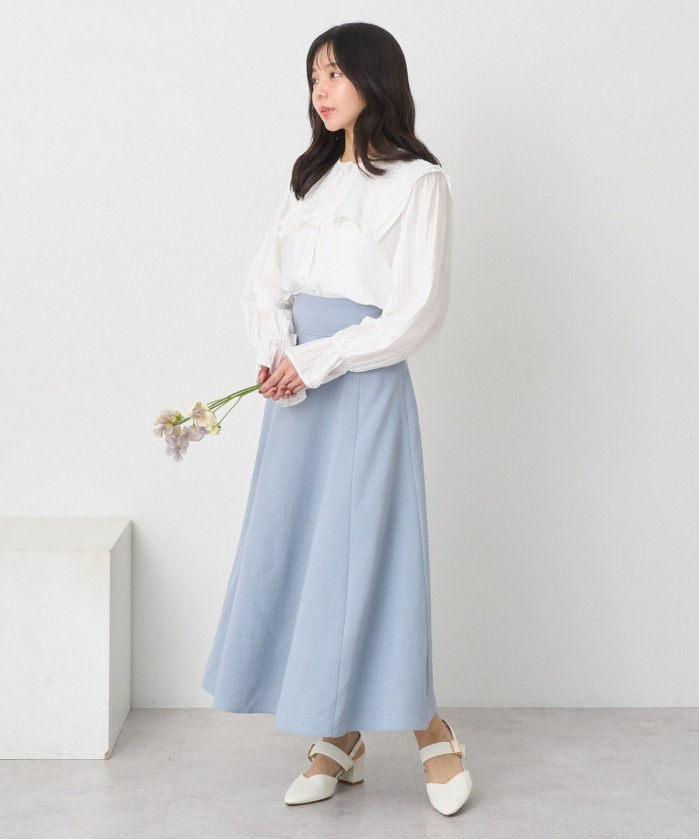 earth music&ecology ２ＷＡＹスクエアラッフルカラーブラウス 