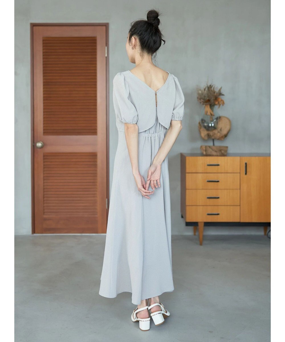 earth music&ecology ＳＥＴ２点パフスリーブブラウス＋キャミワンピース 