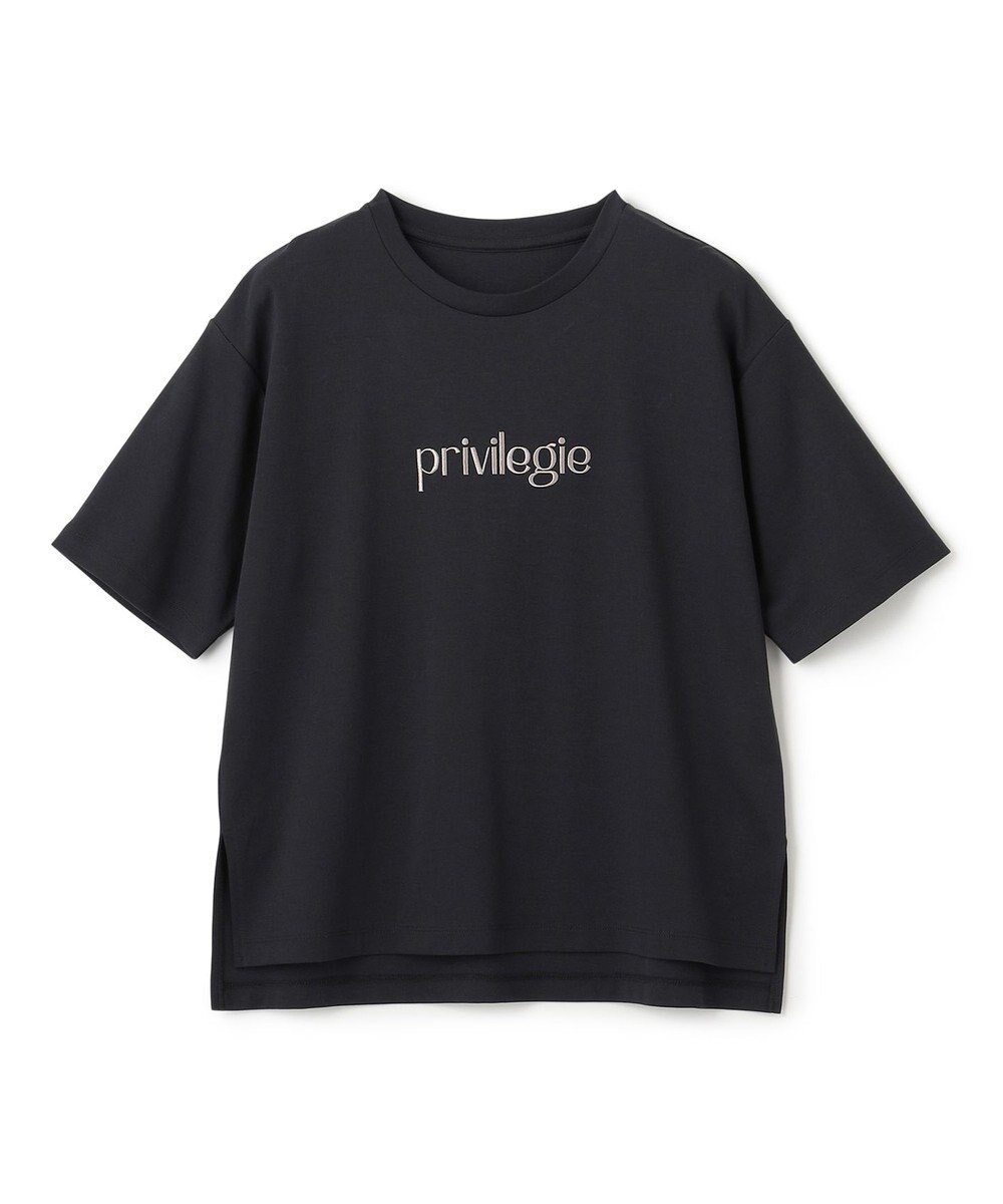 UNFILO L BEAUTY FORM ロゴ刺繍 半袖Tシャツ 