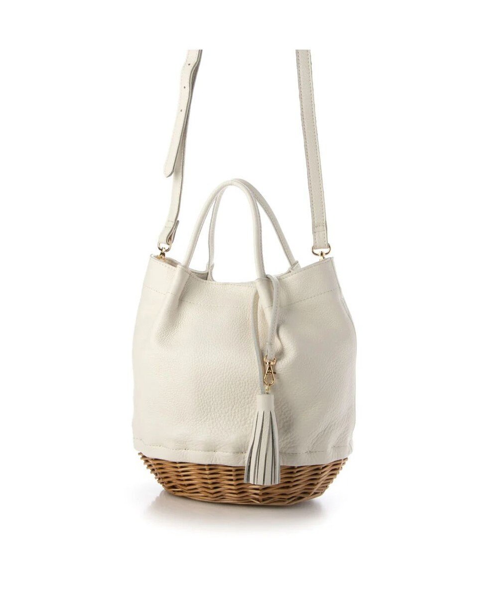 UNBILLION perche 牛革×ヤナギ底2wayトートバッグ 