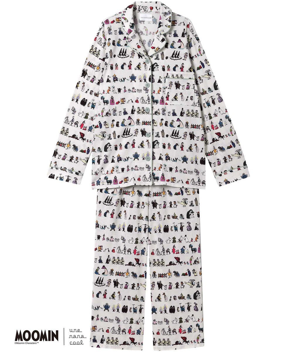une nana cool 【ムーミン】【綿100%】 MOOMIN * une nana cool  開襟パジャマ 