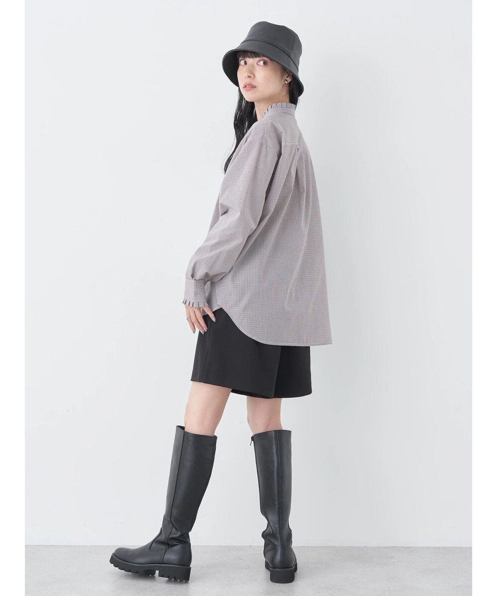 earth music&ecology スタンドフリルシャツ 