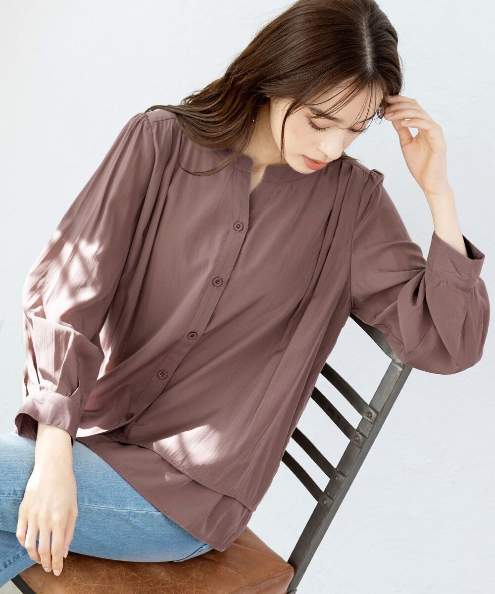 Tiaclasse 【新色追加・洗える】重ねヘムタックブラウス 