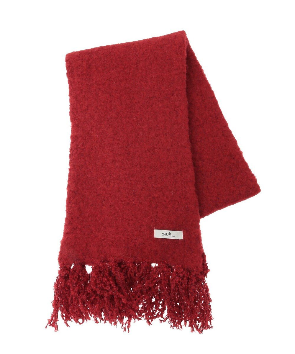 earth music&ecology ループヤーンフリンジマフラー 