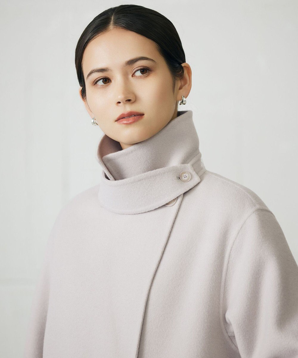 自由区 S ウールリバーダブルブレストコート 