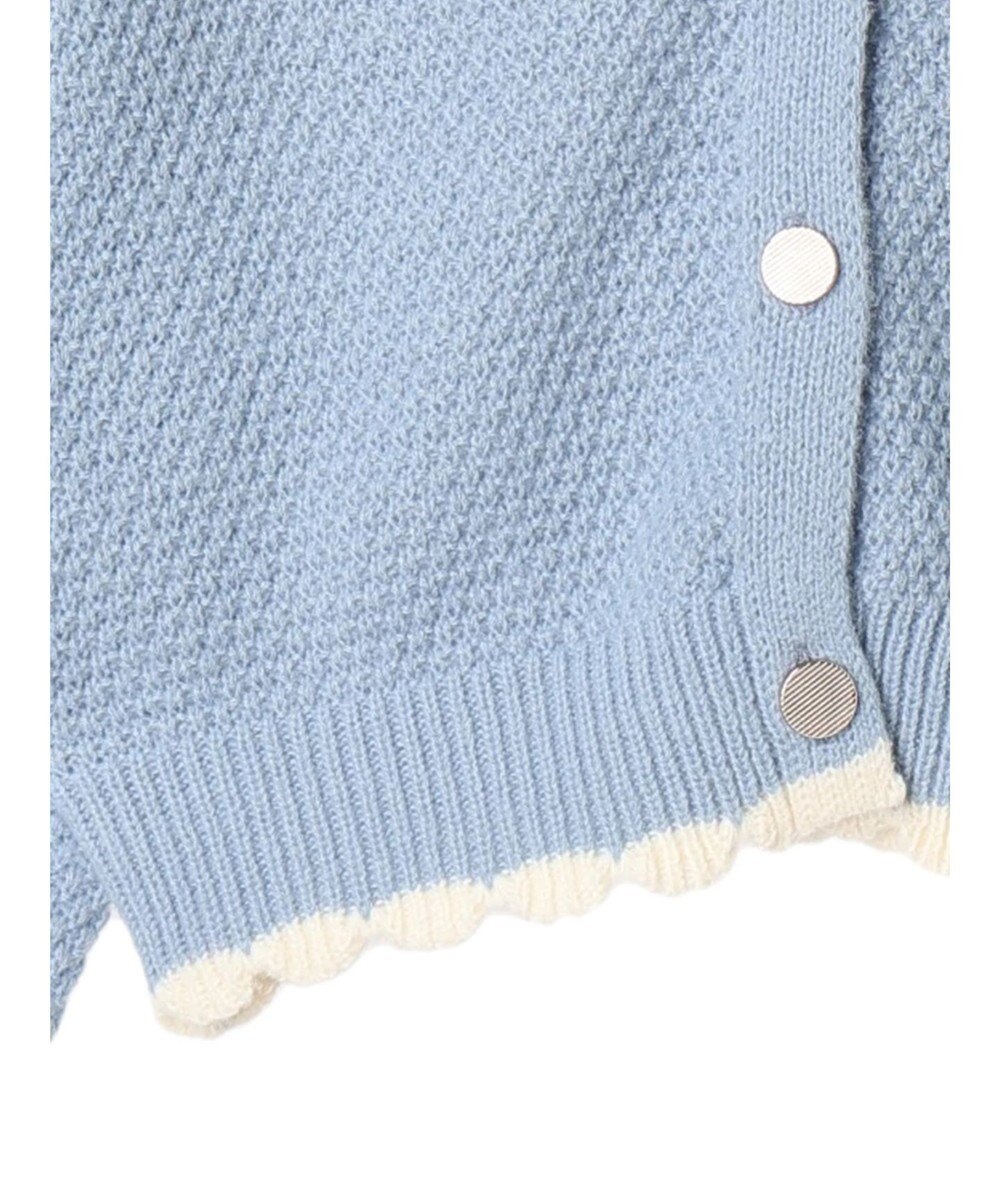 earth music&ecology フリルカラーカーディガン 