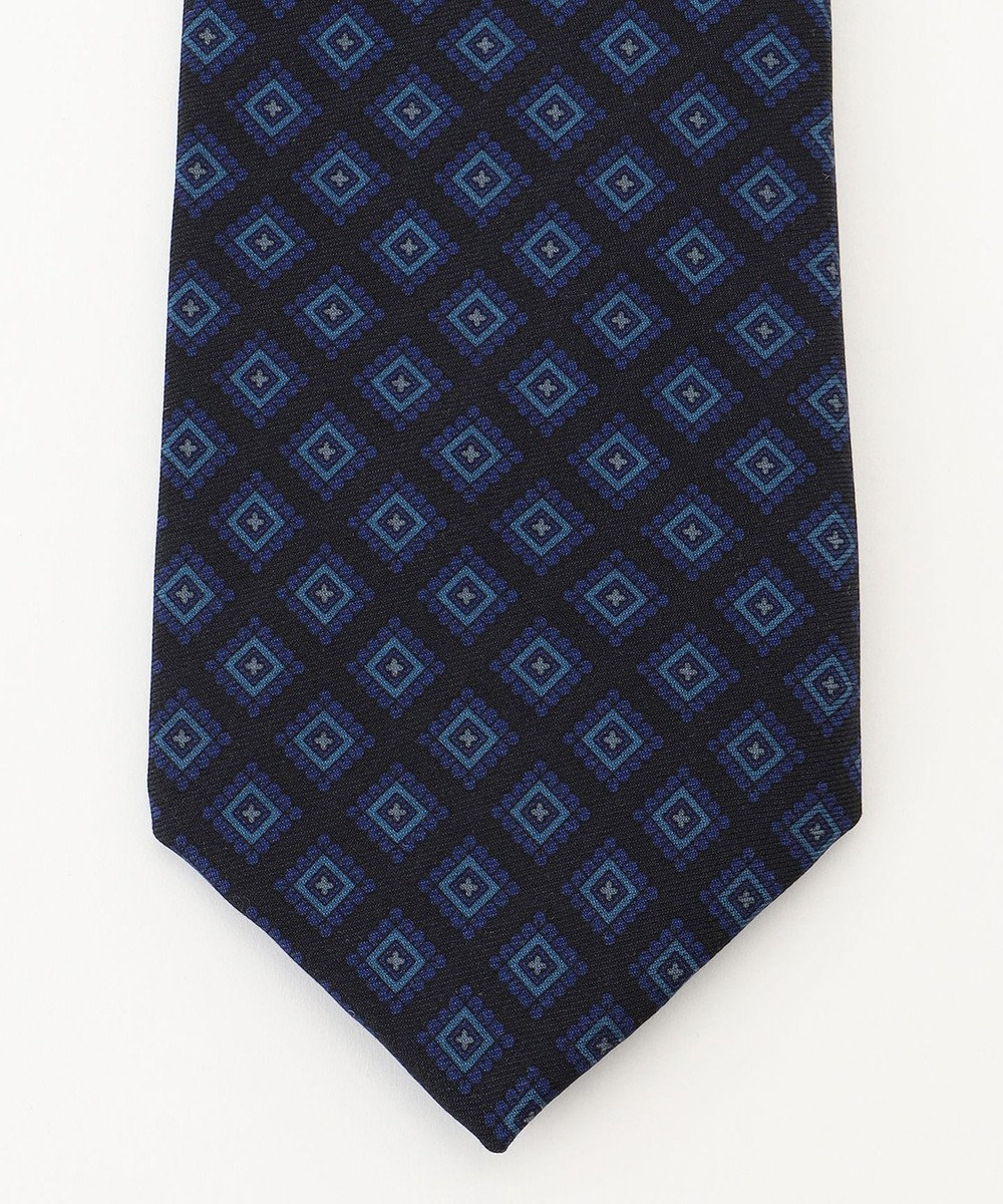 J.PRESS MEN オーバーダイ小紋ハンドプリント ネクタイ 