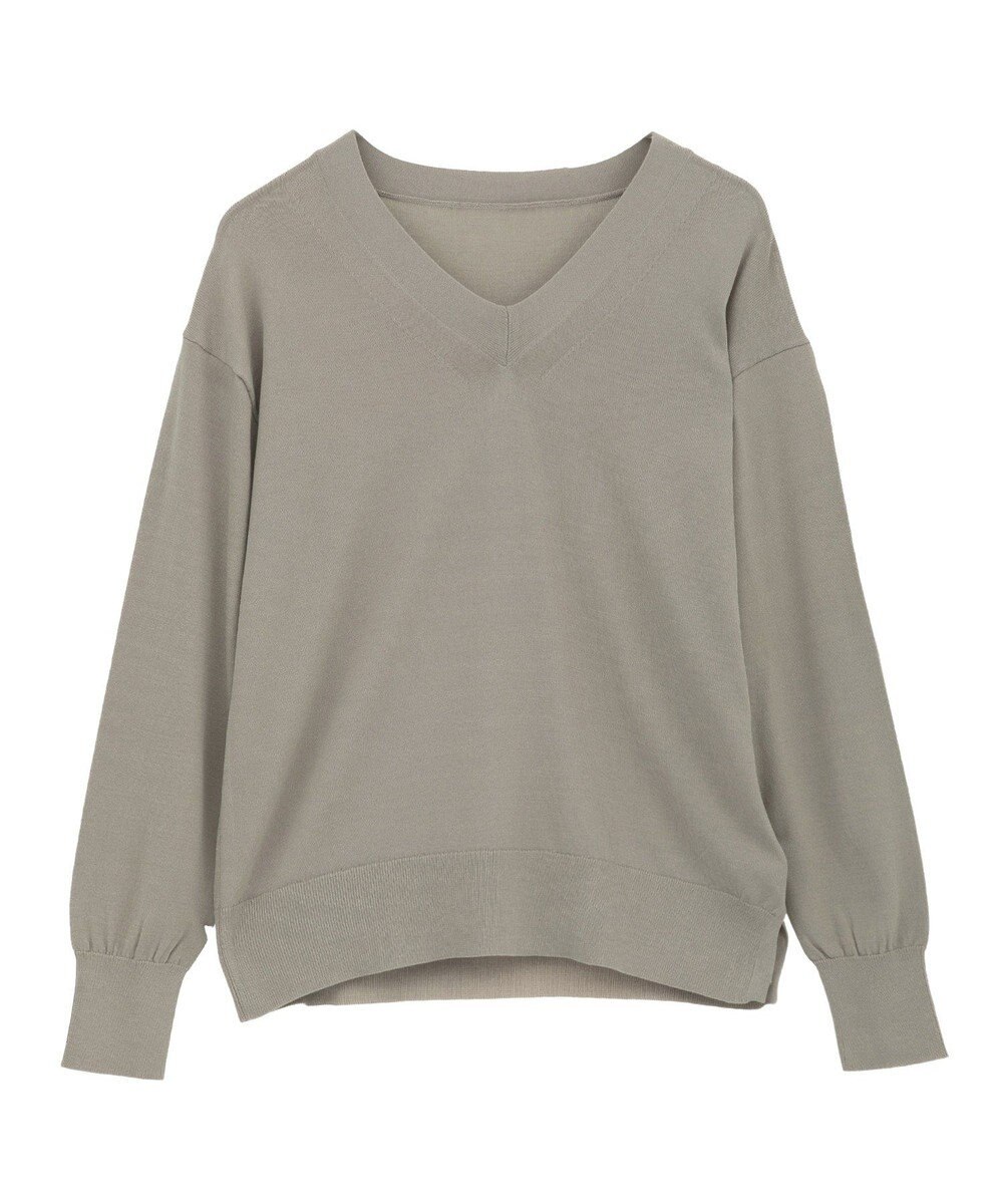 YECCA VECCA Vネックスリットニット 