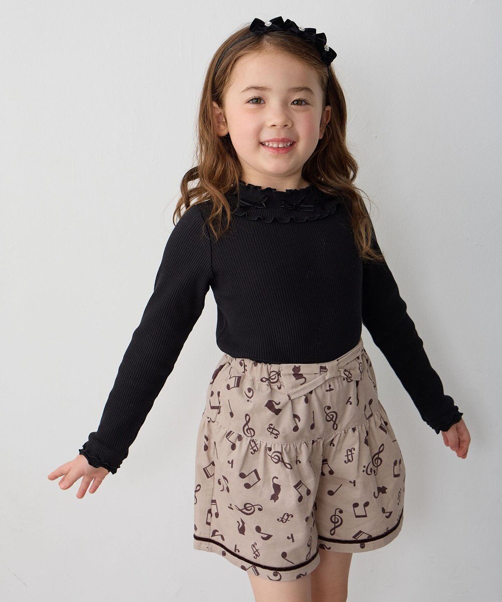 ANY KIDS ベロアリボン×ビジュー付きカチューシャ 