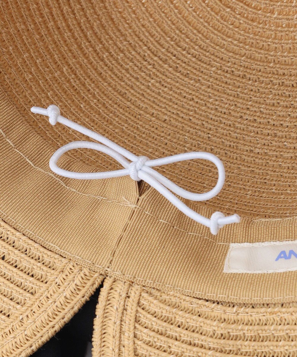 ANY KIDS 【UVカット】【日よけ付き】リボンブレードハット 