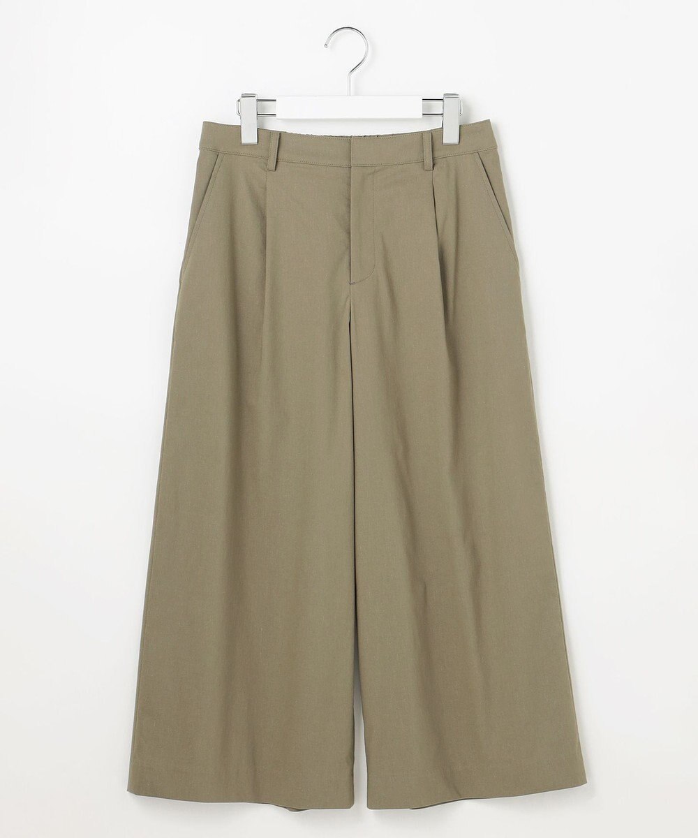 J.PRESS LADIES 【人気素材】セルロースリネンストレッチ クロップド パンツ 