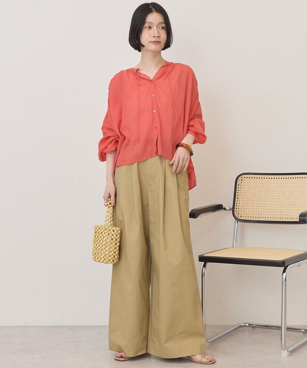 AMERICAN HOLIC スキッパーギャザーブラウス 