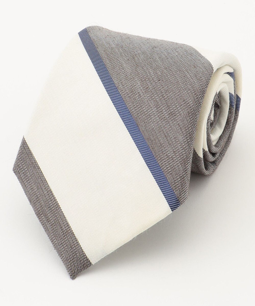J.PRESS MEN 【LINEN MIX COLLECTION】 レジメンタル ネクタイ 