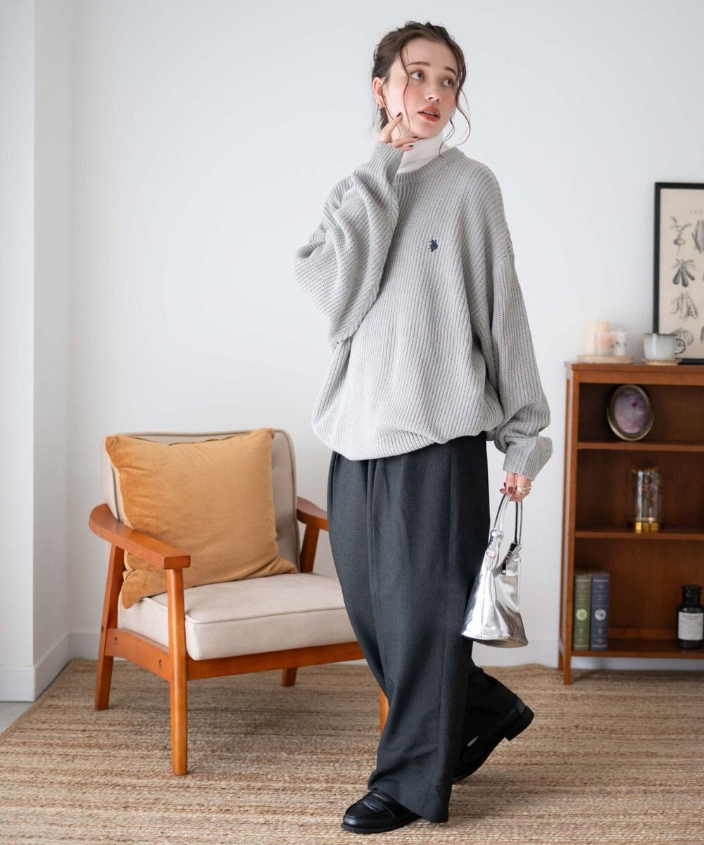 WEGO U.S. POLO ASSN.|別注畔編みニットプルオーバー 