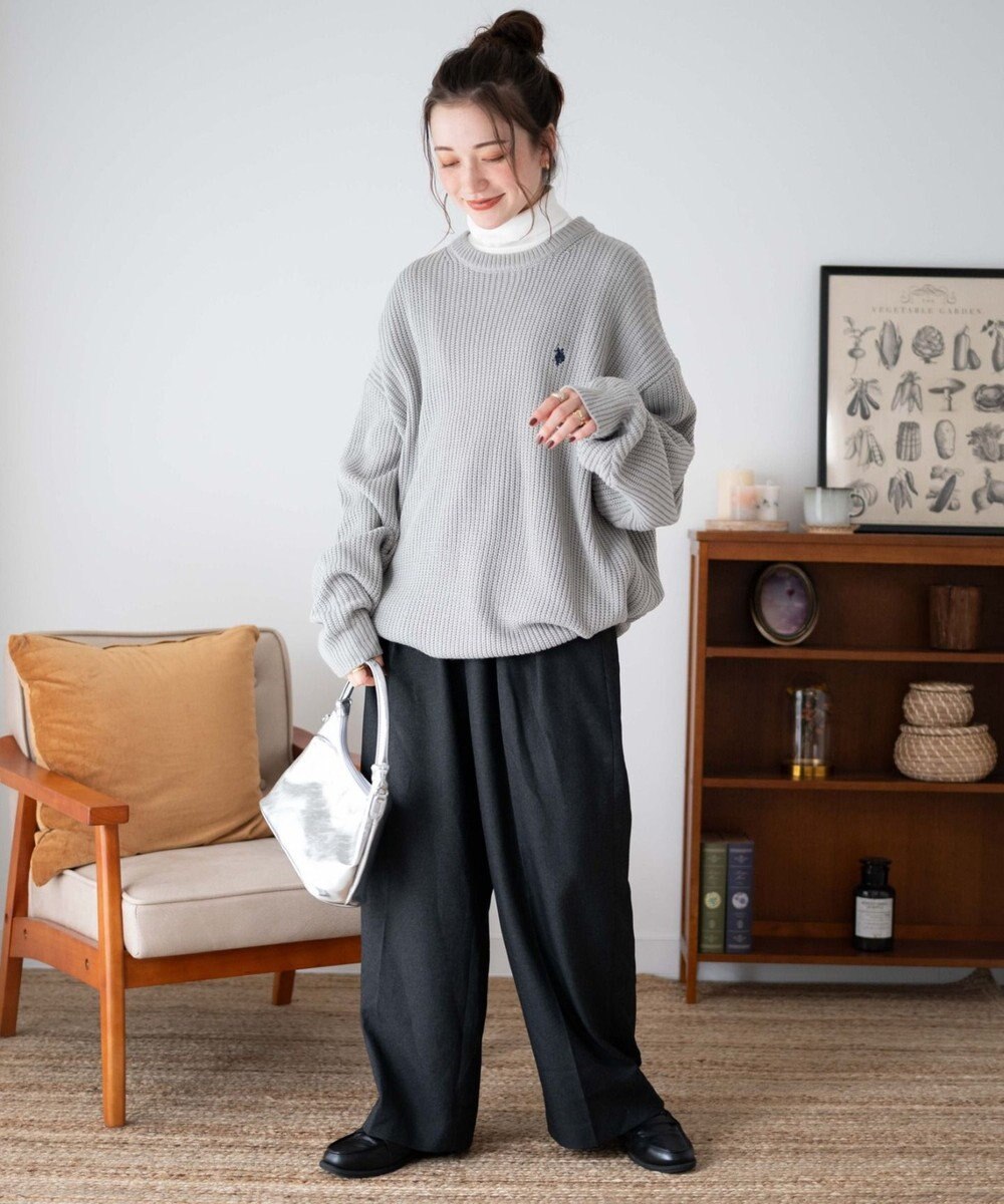 WEGO U.S. POLO ASSN.|別注畔編みニットプルオーバー 