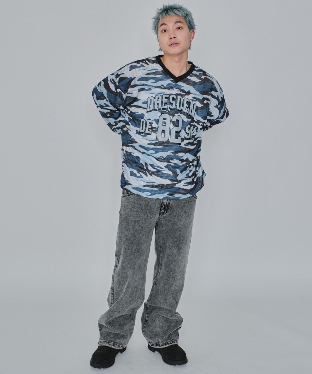 WEGO 【ユニセックス着用ITEM/MLサイズ展開】カモフラナンバリングホッケーT（LS） 