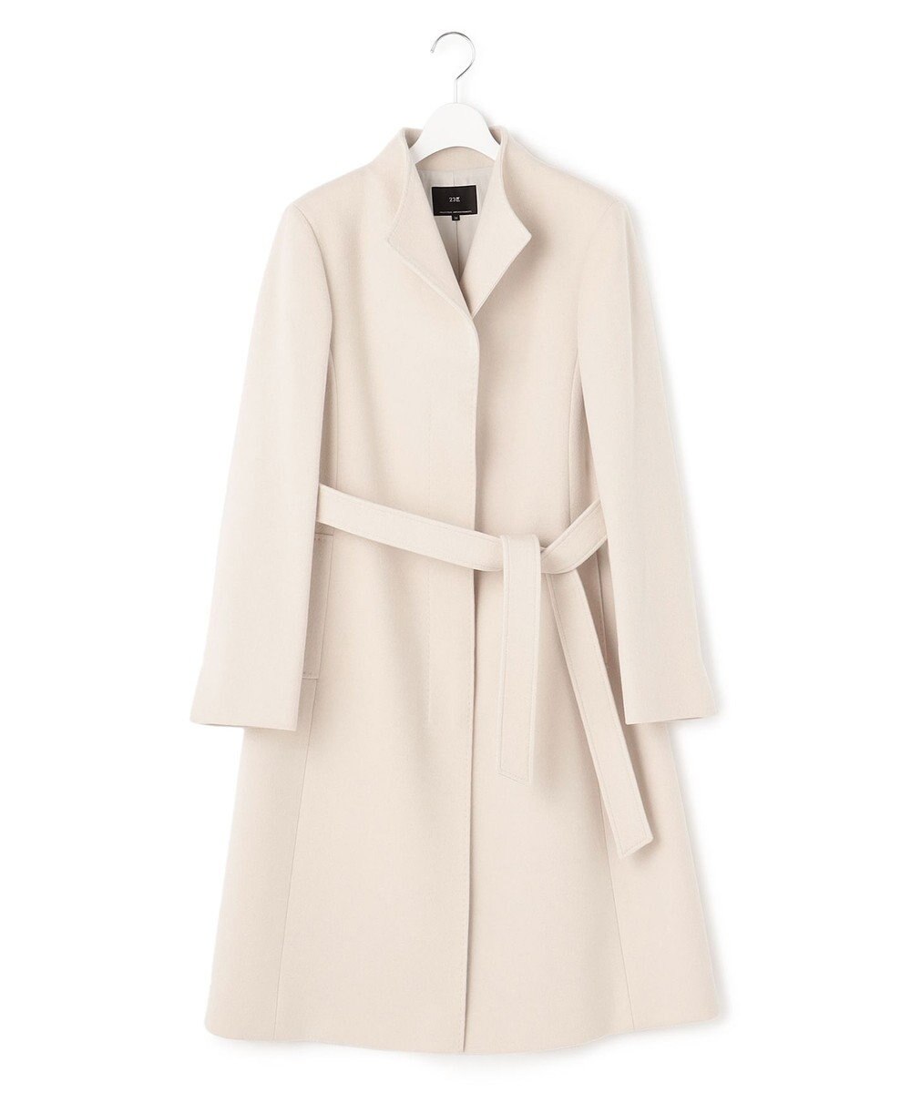 23区 ウールカシミヤビーバー スタンドカラー コート 