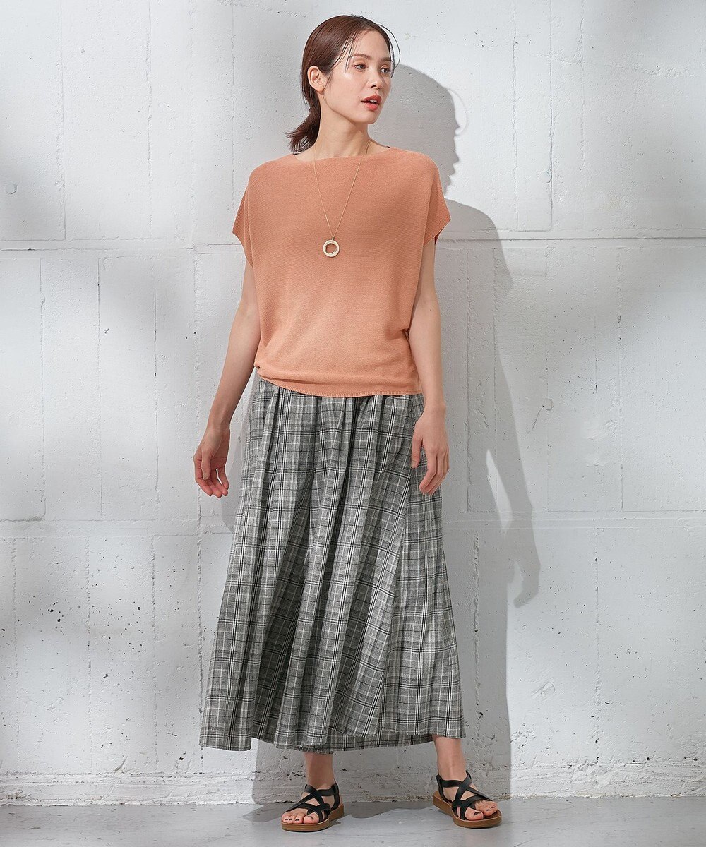 ANY 【ウエストゴム/接触冷感/UVケア】清涼リネンスカーチョ 