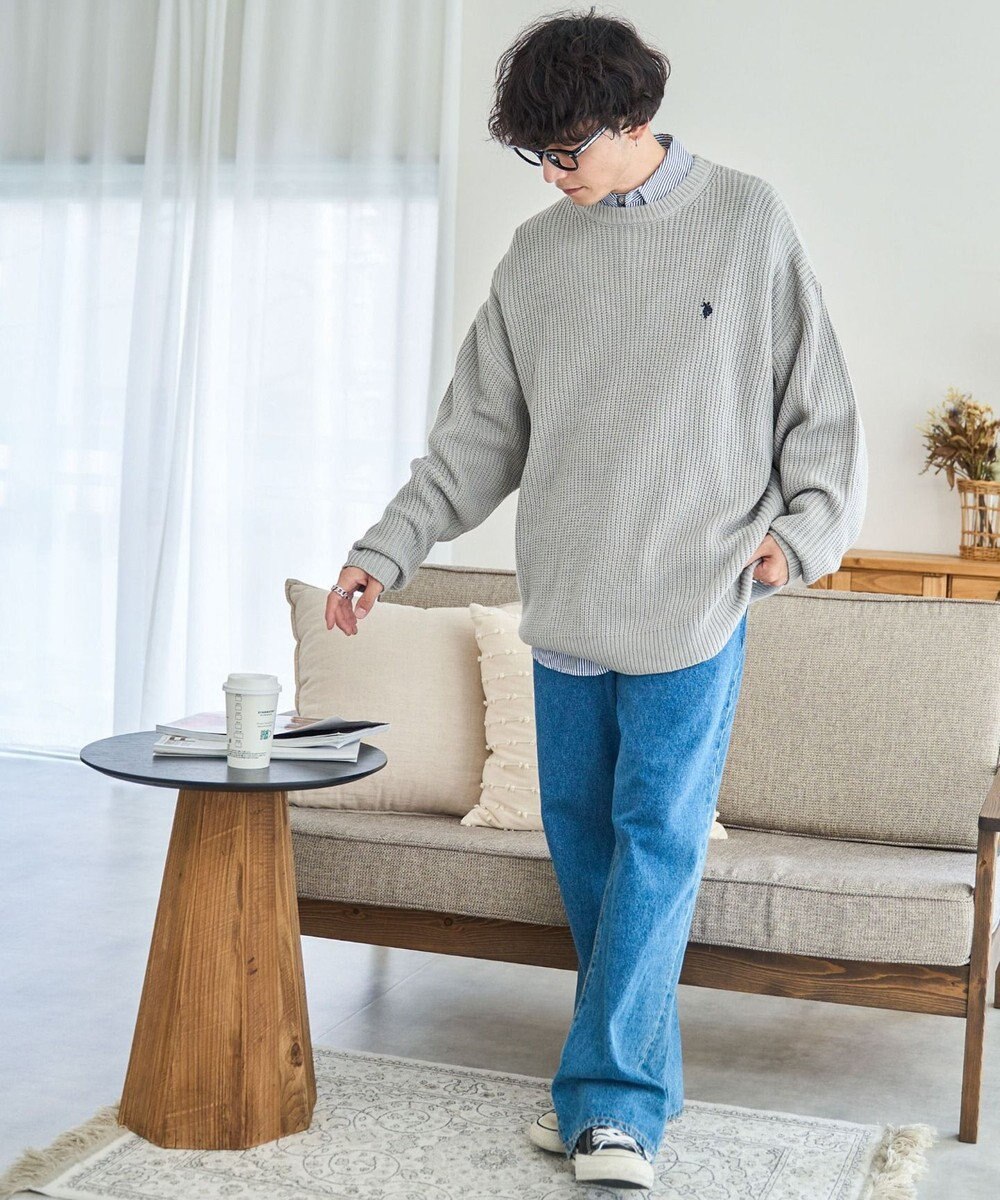 WEGO U.S. POLO ASSN.|別注畔編みニットプルオーバー 