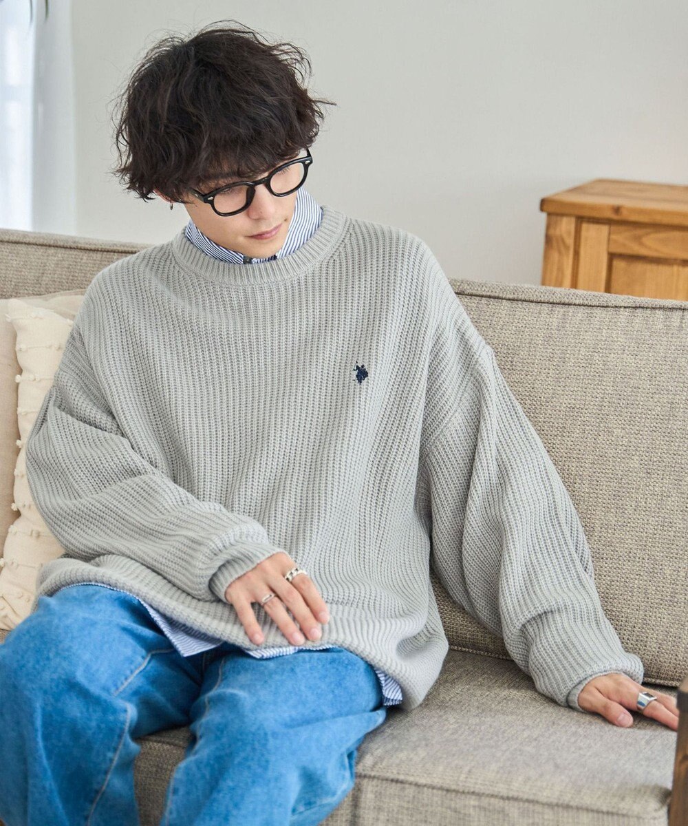 WEGO U.S. POLO ASSN.|別注畔編みニットプルオーバー 