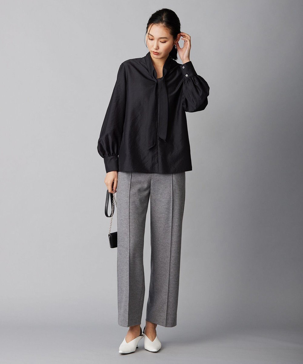 ICB ウールミルドジャージー ワイドストレートパンツ 