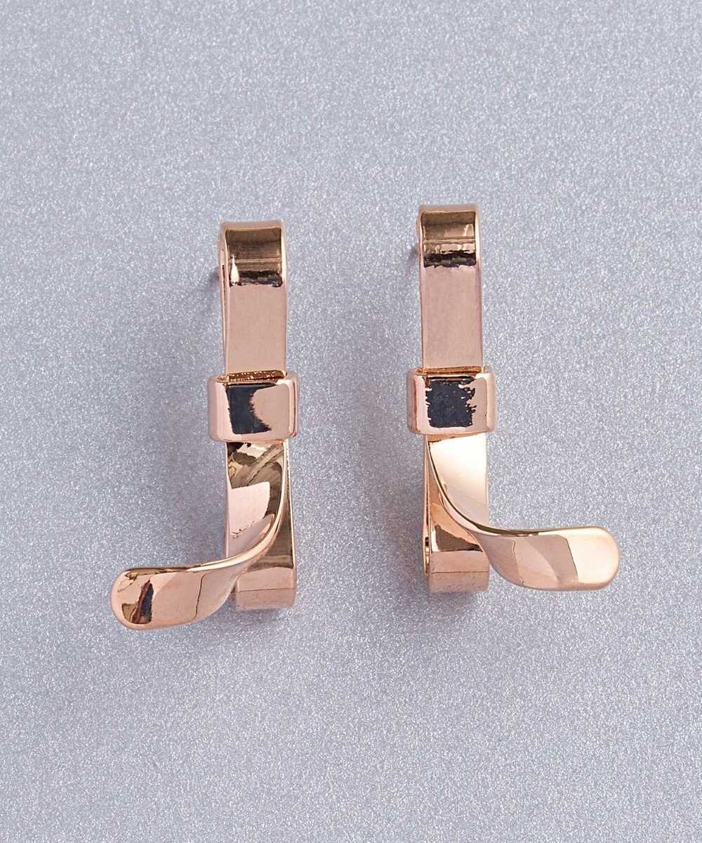 Phoebe ニュアンスリボンピアス　ローズゴールド 