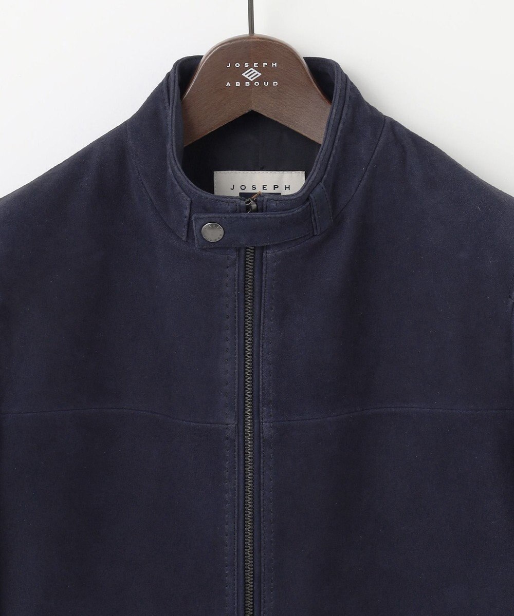 JOSEPH ABBOUD 【キングサイズ・スプリングレザー/スウェード】ゴートスウェード シングル ライダース 