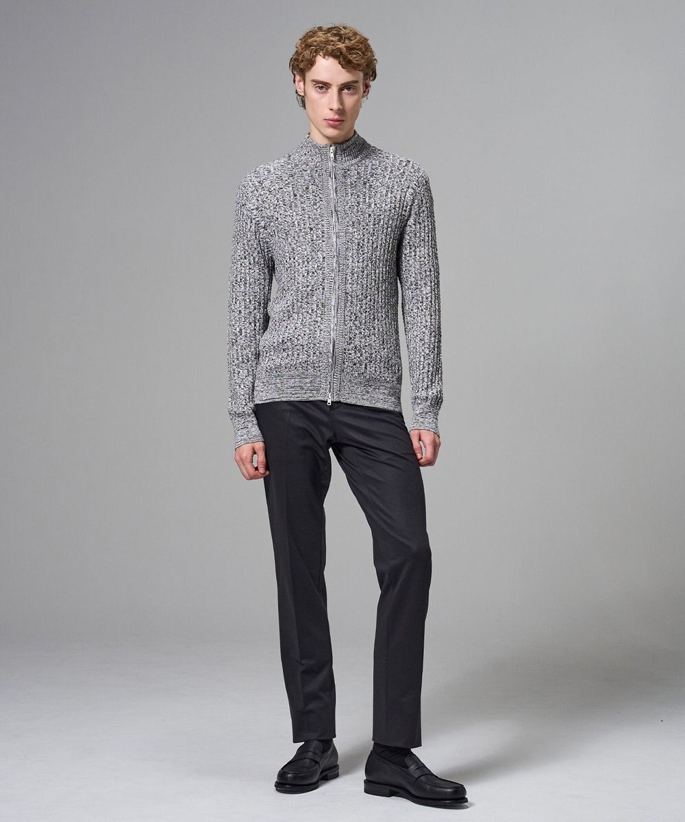 JOSEPH HOMME 【新柄】シルクバルキー　ハイネックジップアップニット 