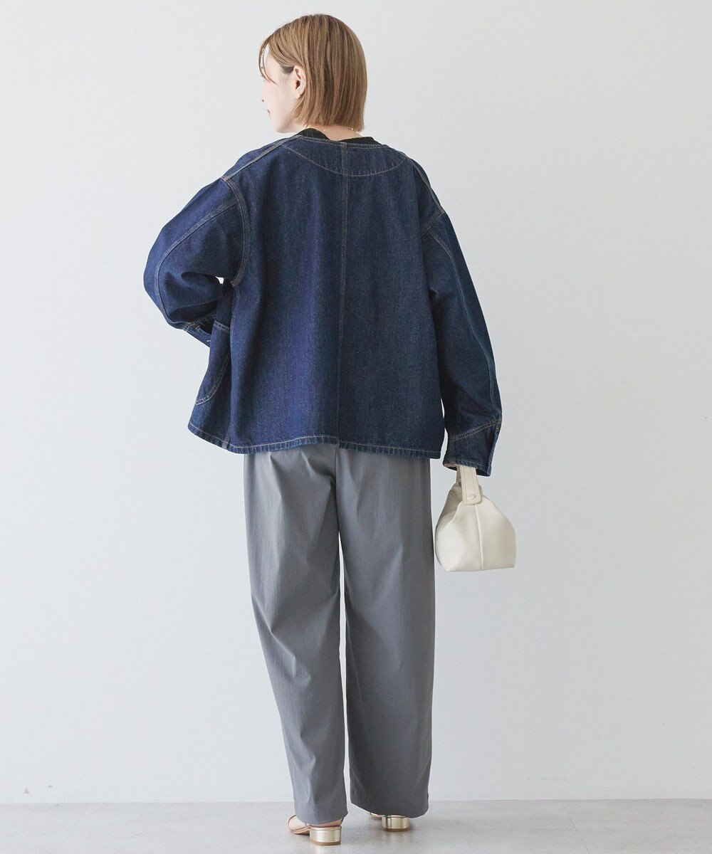 AMERICAN HOLIC ノーカラーデニムカバーオール 