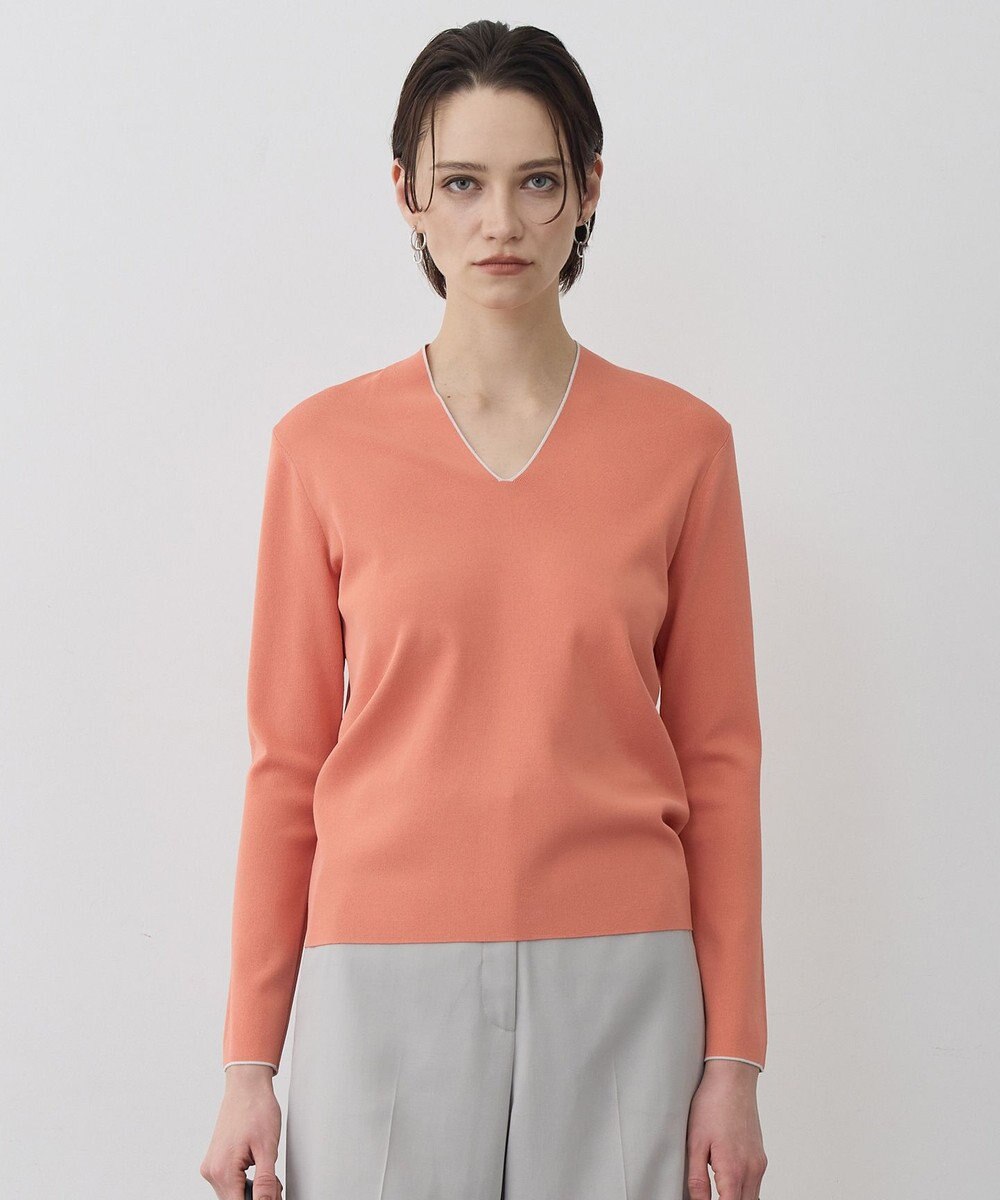 ICB L シンセティックフルニードル Vネックニット 