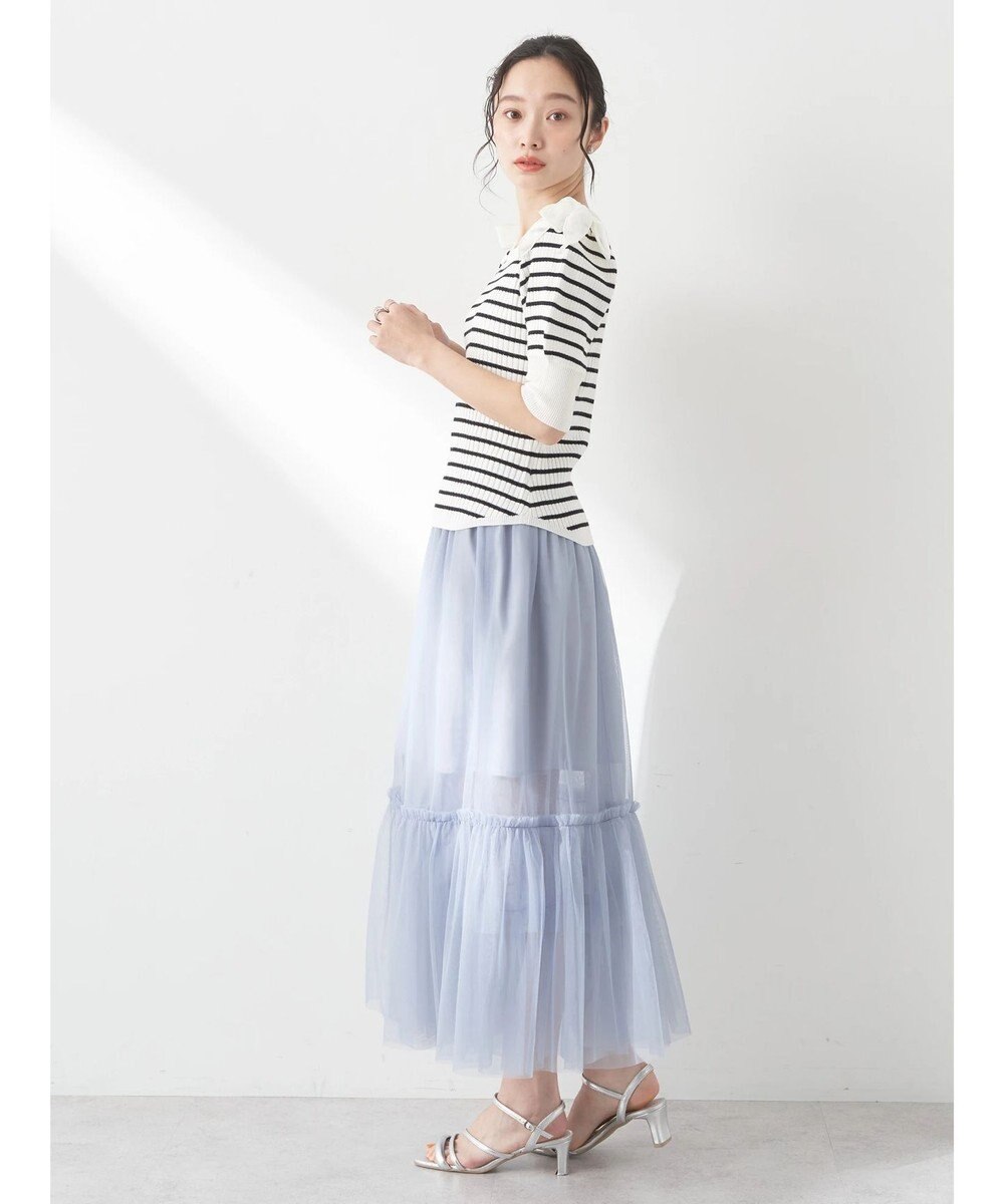 earth music&ecology ティアードチュールスカート 