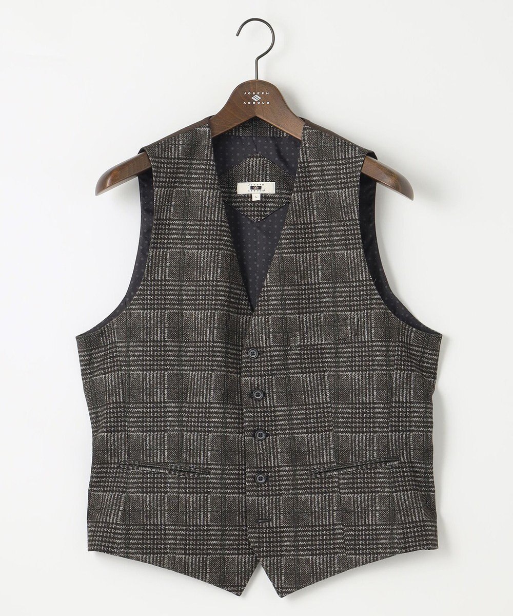 JOSEPH ABBOUD 【ストレッチ】フランネルジャージ ベスト 