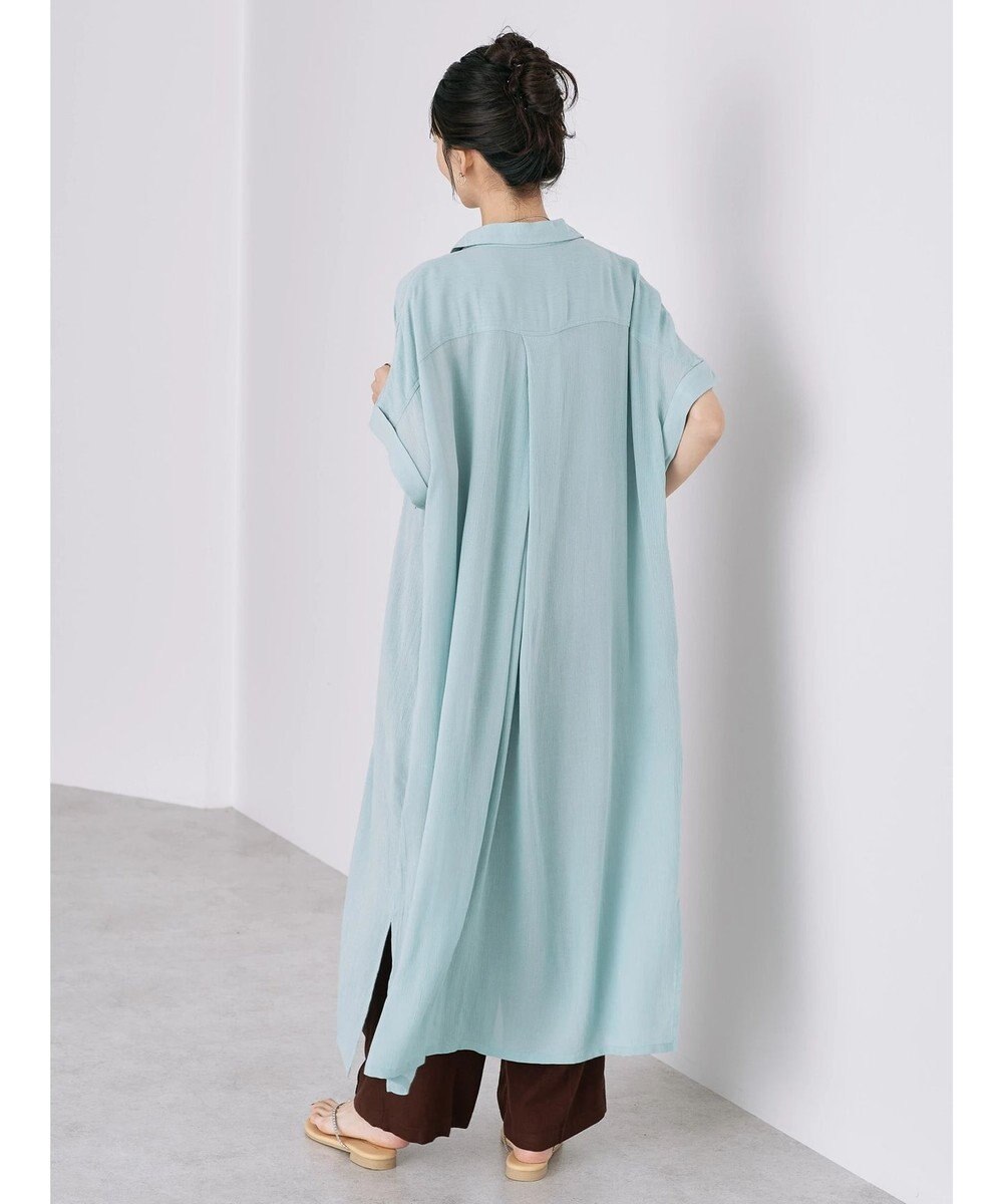 AMERICAN HOLIC 楊柳Ｗポケット開襟ワンピース 