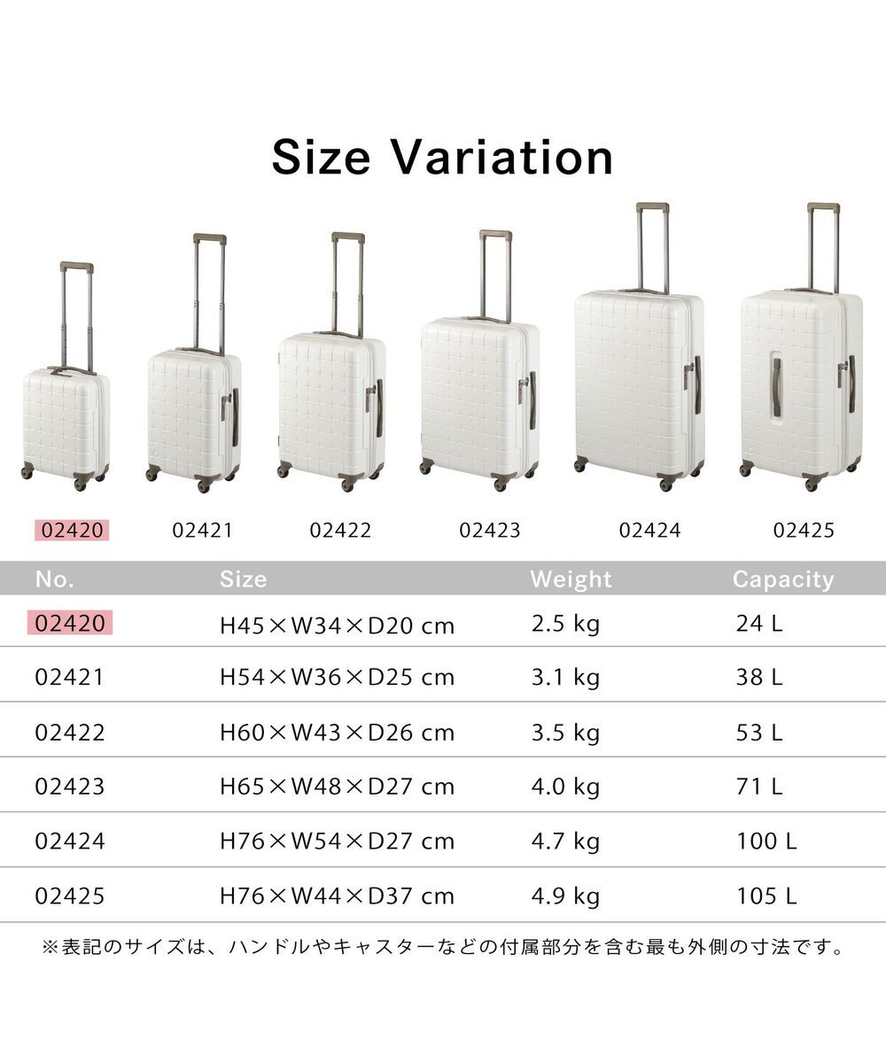ACE BAGS & LUGGAGE Proteca 360G4 スーツケース 日本製 24L コインロッカー 機内持ち込み 02420 プロテカ 