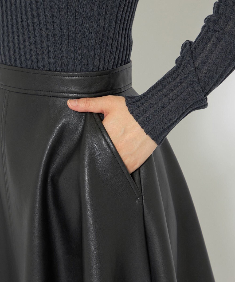 uncrave 【手洗い可】ウォッシャブルエコレザー スカート（uncrave WHITE） 