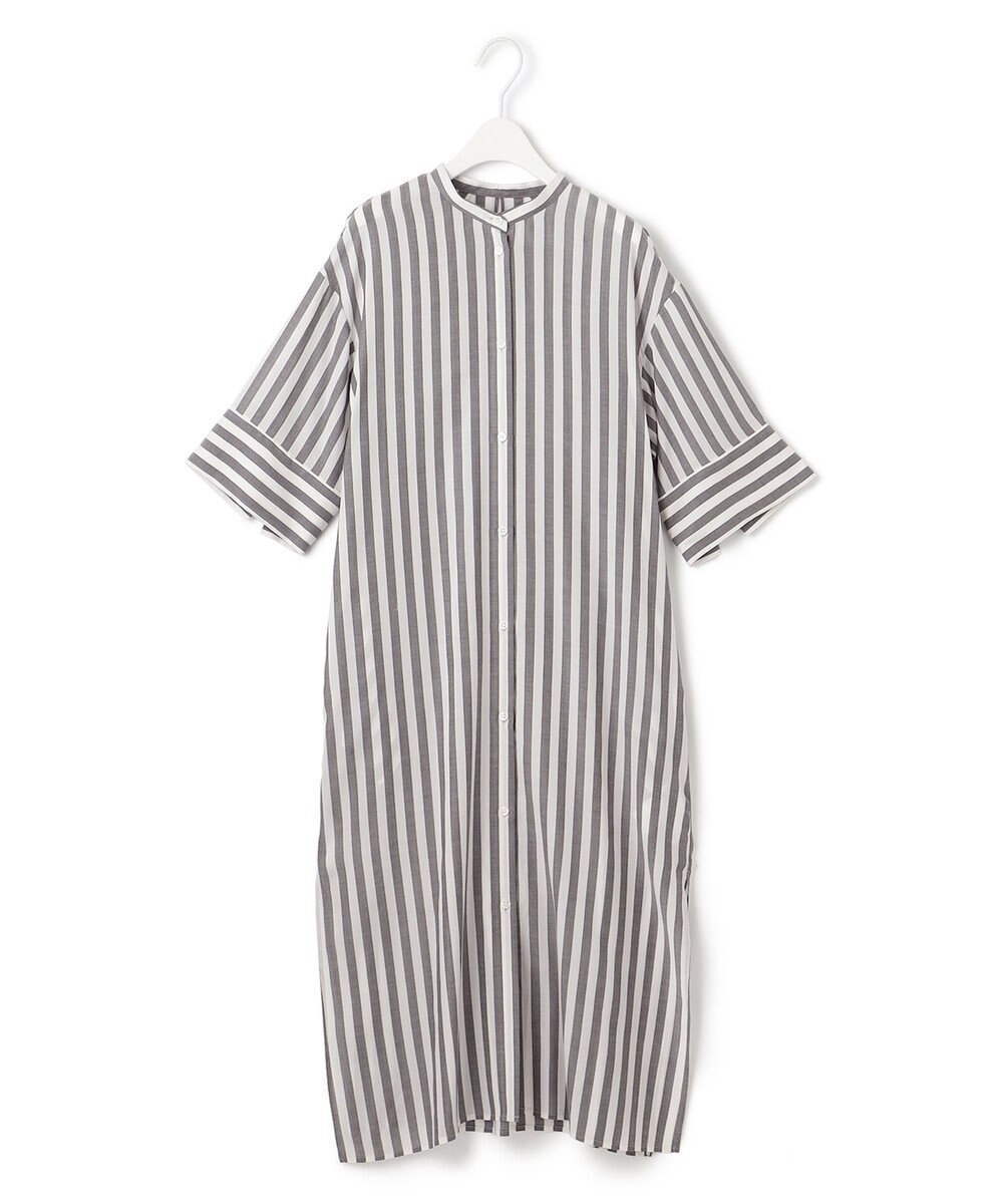 ICB 【接触冷感・洗える】 キュプラローンストライプ ワンピース 