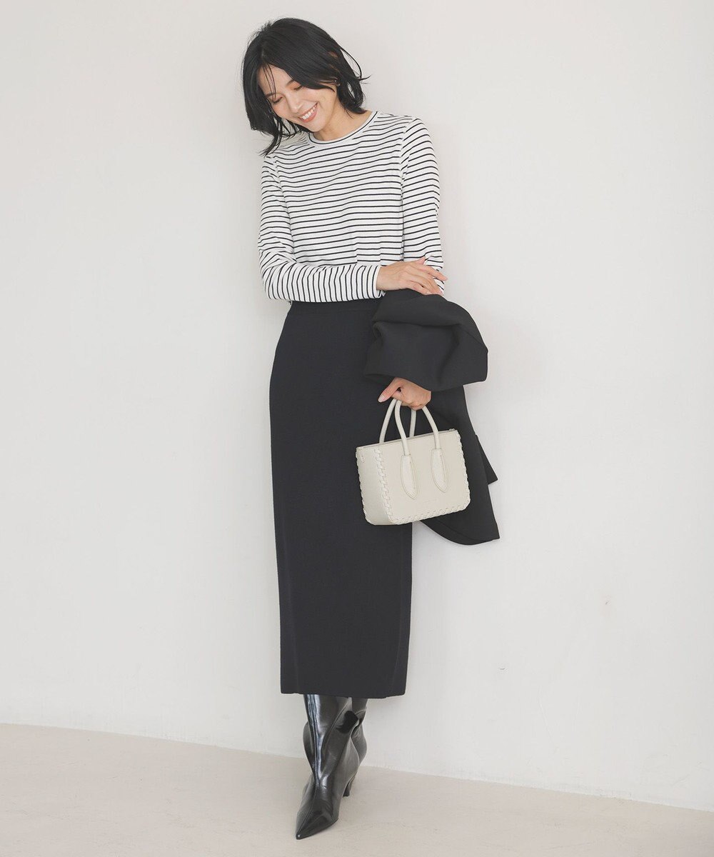 UNFILO ナローライン ニットスカート 