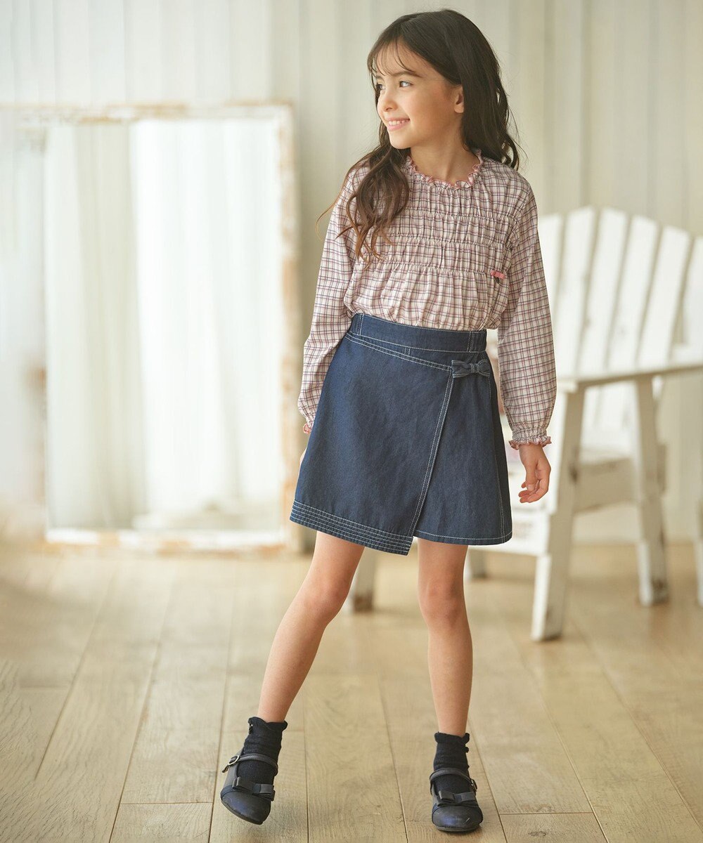 組曲 KIDS 【110-140cm】シャーリングブラウス Tシャツ 