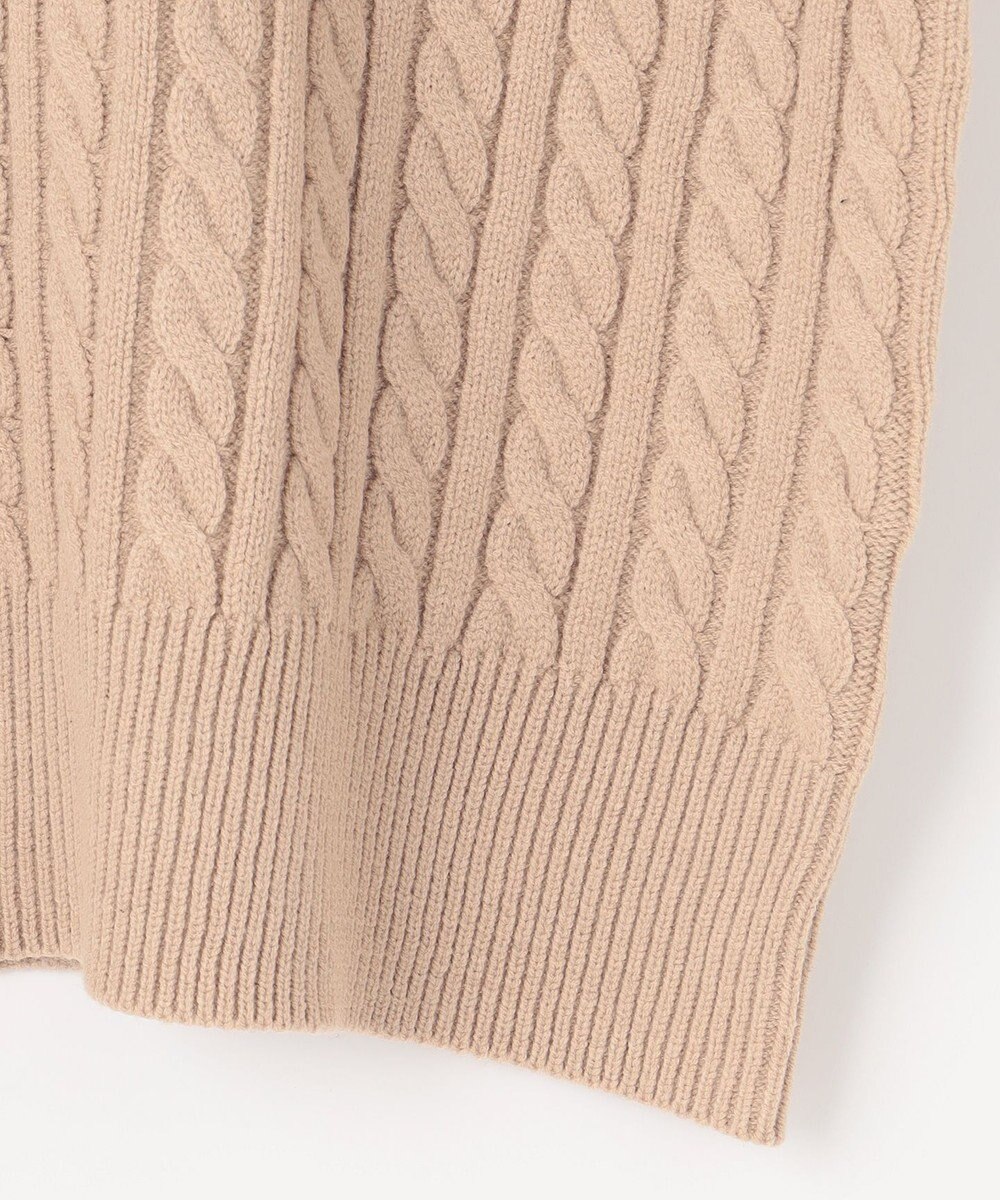 ANY L 【洗濯機可】クロップド丈ケーブルニット 