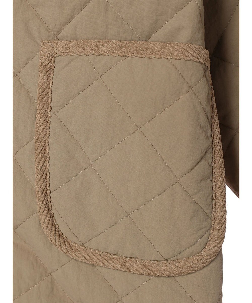 Green Parks キルティングミドル丈コート 