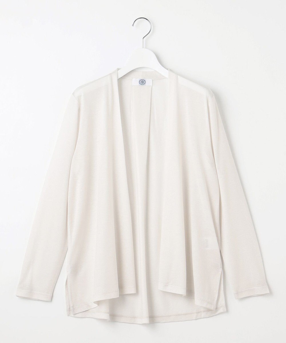 J.PRESS LADIES セルロースジャージー ミディ丈 カーディガン 