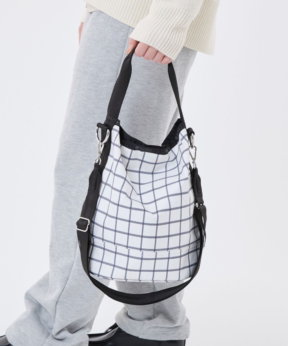 LeSportsac CONVERTIBLE BUCKET BAG/モノクラスチェック 