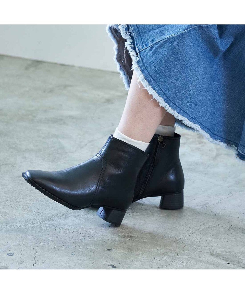 ing <ing>【WEB限定】スクエアトゥショートブーツ 