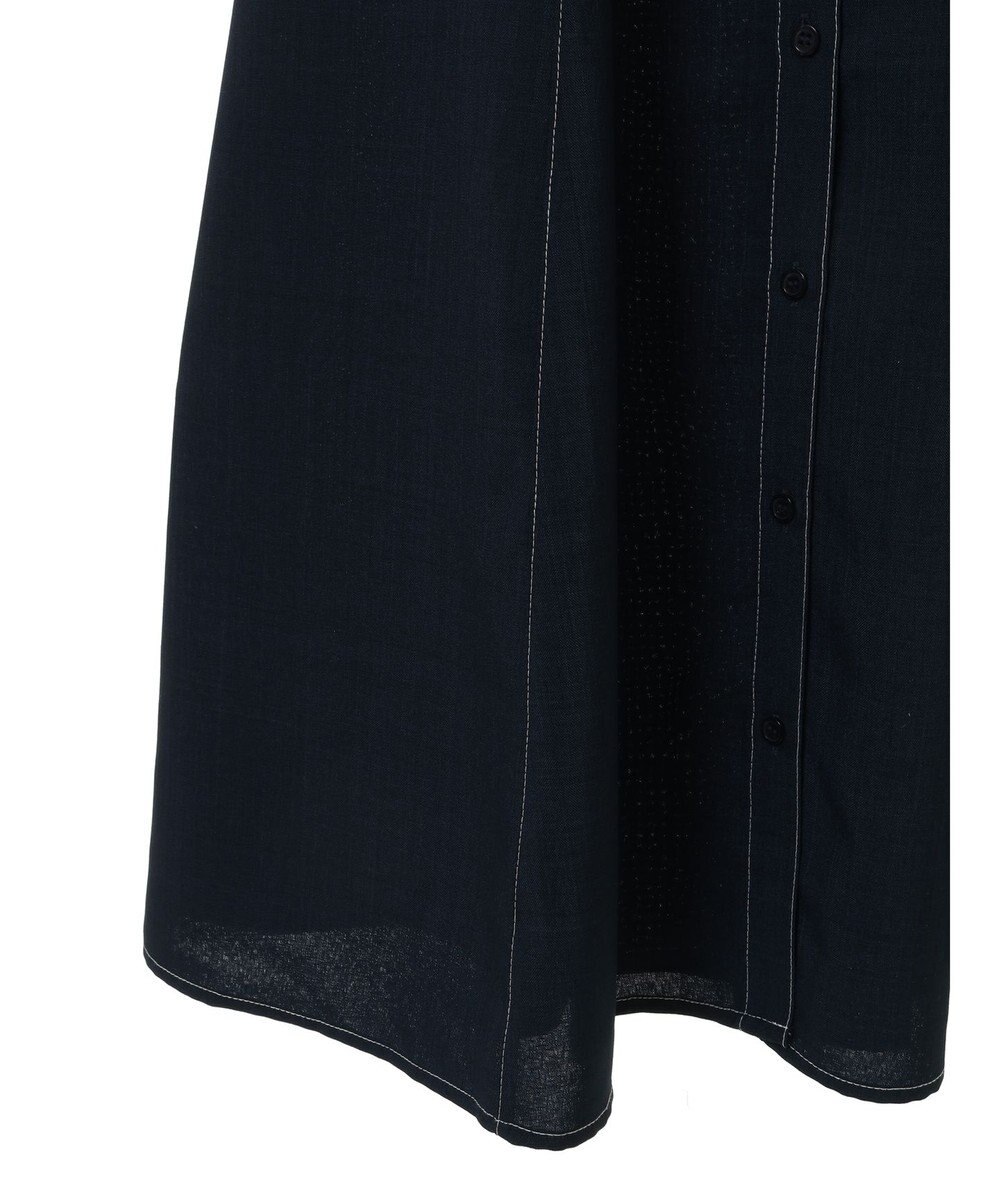 earth music&ecology レイヤードショルダー配色ステッチワンピース 