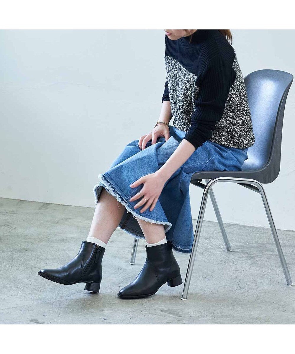 ing <ing>【WEB限定】スクエアトゥショートブーツ 