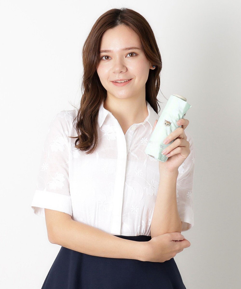 MOONBAT 【UVカット/コンパクト】ポール & ジョー (PAUL & JOE ACCESSOIRES) 折りたたみ雨傘 ドットヌネット 