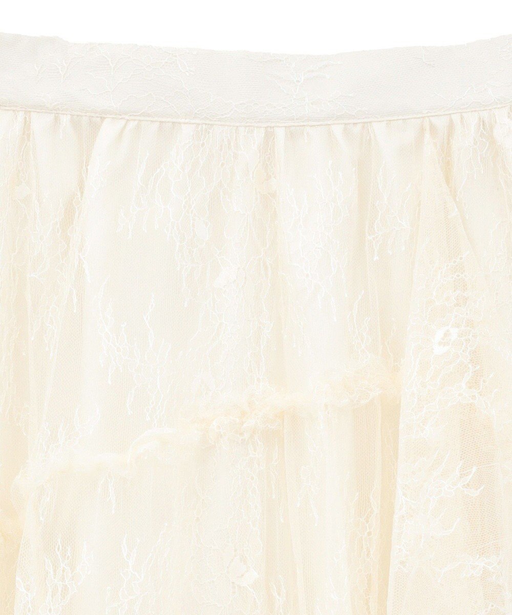 earth music&ecology レースフリルティアードスカート 