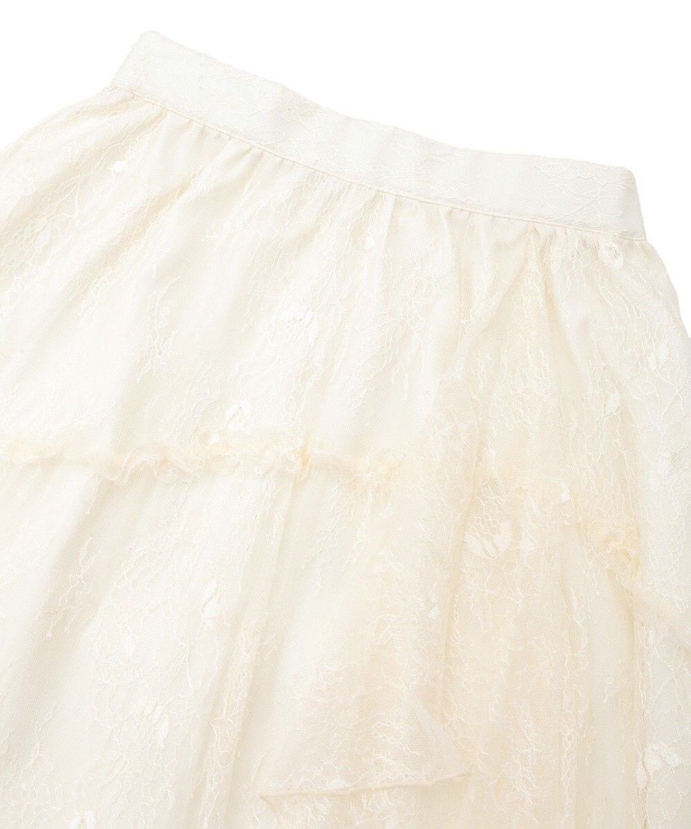 earth music&ecology レースフリルティアードスカート 